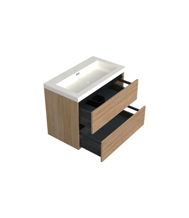 WastafelonderkastUludag Rustiek Eiken - 80x45x58cm