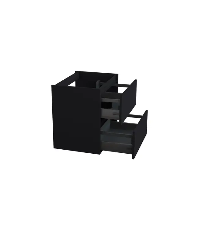 Wastafelonderkast Lumiere Mat Zwart - 60x45x58cm