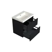 Wastafelonderkast Lumiere Mat Zwart - 60x45x58cm