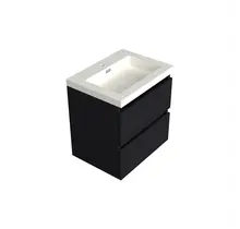 Wastafelonderkast Lumiere Mat Zwart - 60x45x58cm