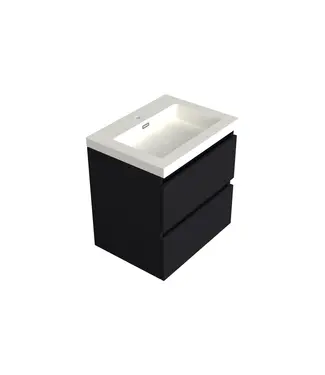 DutchLine Wastafelonderkast Lumiere Mat Zwart - 60x45x58cm