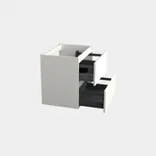 Wastafelonderkast Lepor Mat Wit - 60x45x58cm