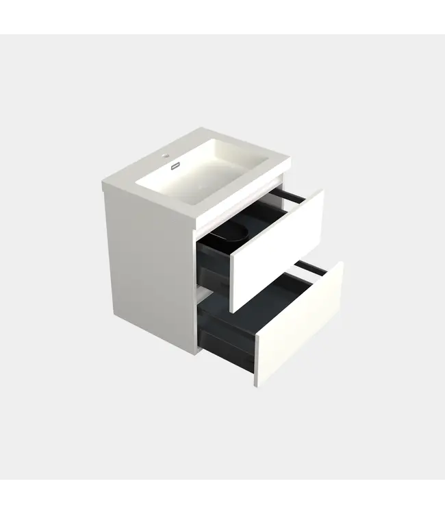 Wastafelonderkast Lepor Mat Wit - 60x45x58cm