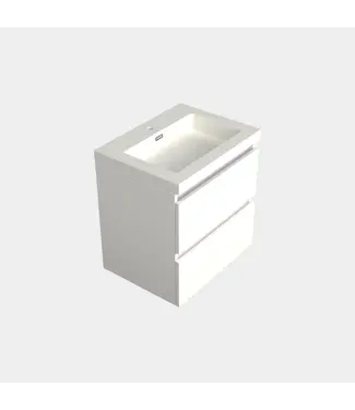 DutchLine Wastafelonderkast Lepor Glans Wit - 60x45x58cm