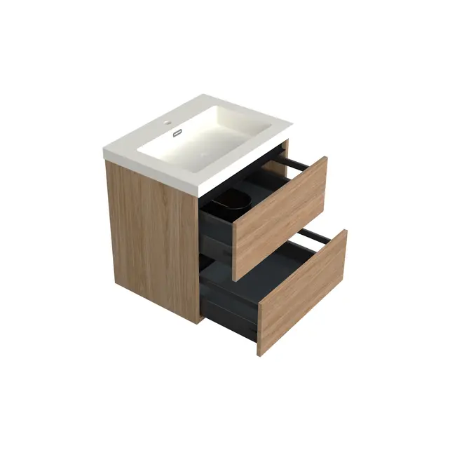 Wastafelonderkast Uludag Rustiek Eiken - 60x45x58cm