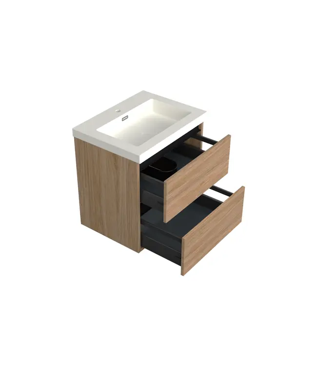 Wastafelonderkast Uludag Rustiek Eiken - 60x45x58cm