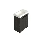 Toiletmeubel Lumiere Zwart Eiken 36x50cm