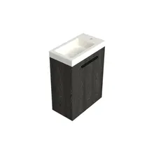 Toiletmeubel Lumiere Zwart Eiken 36x50cm