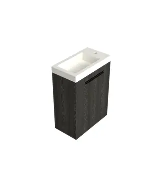 DutchLine Toiletmeubel Lumiere Zwart Eiken 36x50cm