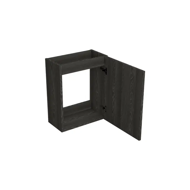 Toiletmeubel Lumiere Zwart Eiken 36x50cm