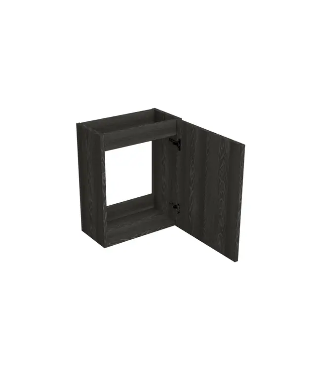 Toiletmeubel Lumiere Zwart Eiken 36x50cm