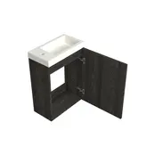 Toiletmeubel Lumiere Zwart Eiken 36x50cm