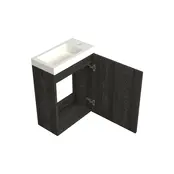 Toiletmeubel Lumiere Zwart Eiken 36x50cm