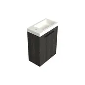 Toiletmeubel Lumiere Zwart Eiken 36x50cm