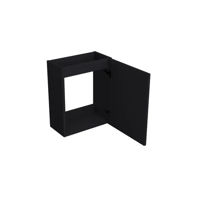 Toiletmeubel Lumiere Mat Zwart 36x50cm