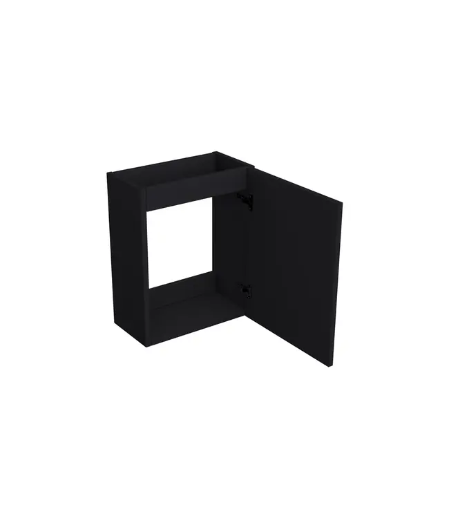 Toiletmeubel Lumiere Mat Zwart 36x50cm