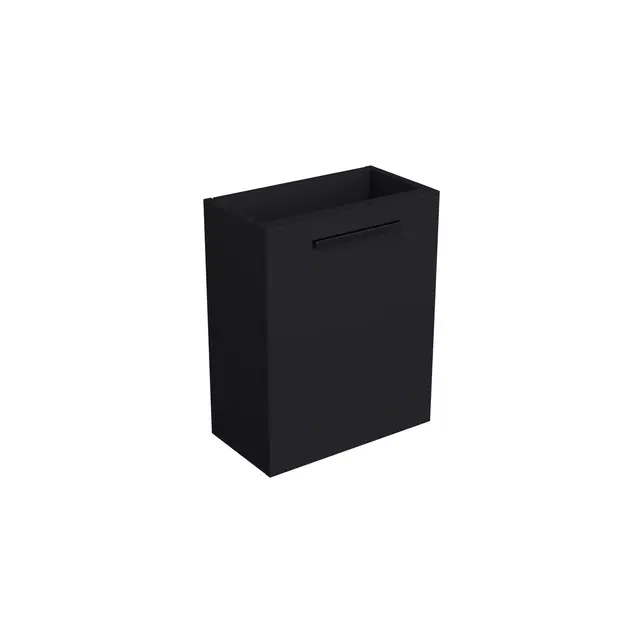 Toiletmeubel Lumiere Mat Zwart 36x50cm