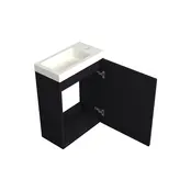 Toiletmeubel Lumiere Mat Zwart 36x50cm