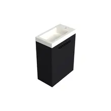 Toiletmeubel Lumiere Mat Zwart 36x50cm