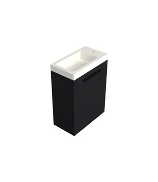 DutchLine Toiletmeubel Lumiere Mat Zwart 36x50cm