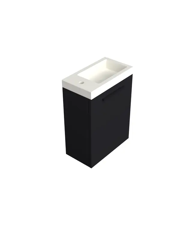 Toiletmeubel Lumiere Mat Zwart 36x50cm