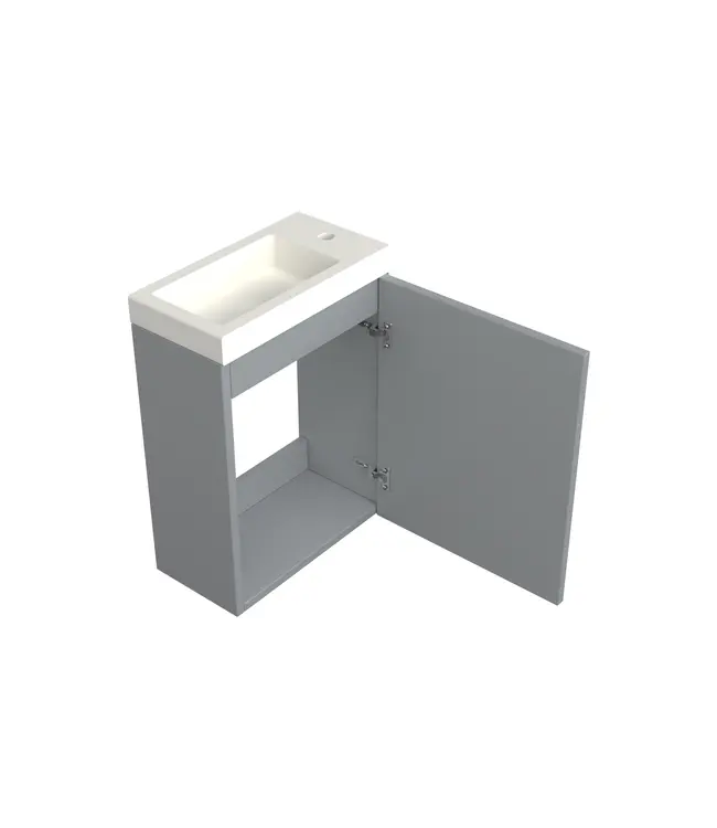 Toiletmeubel Lumiere Mat Grijs 36x50cm