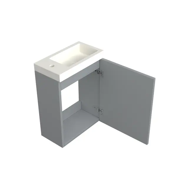 Toiletmeubel Lumiere Mat Grijs 36x50cm