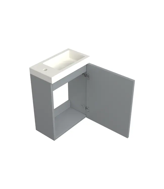 Toiletmeubel Lumiere Mat Grijs 36x50cm