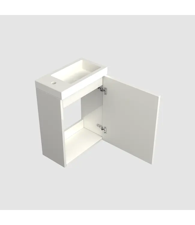 Toiletmeubel Lepor Glans Wit 36x50cm