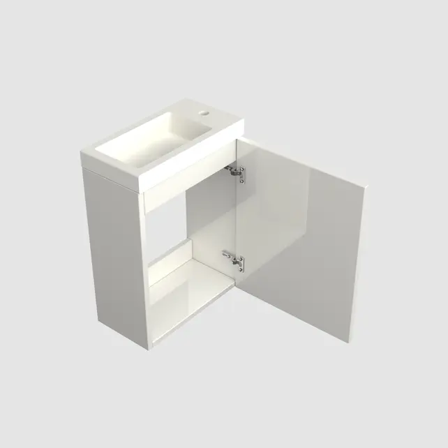 Toiletmeubel Lepor Glans Wit 36x50cm