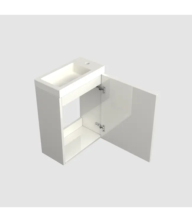 Toiletmeubel Lepor Glans Wit 36x50cm