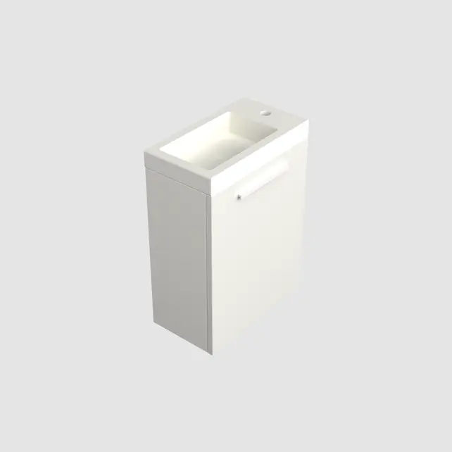 Toiletmeubel Lepor Glans Wit 36x50cm