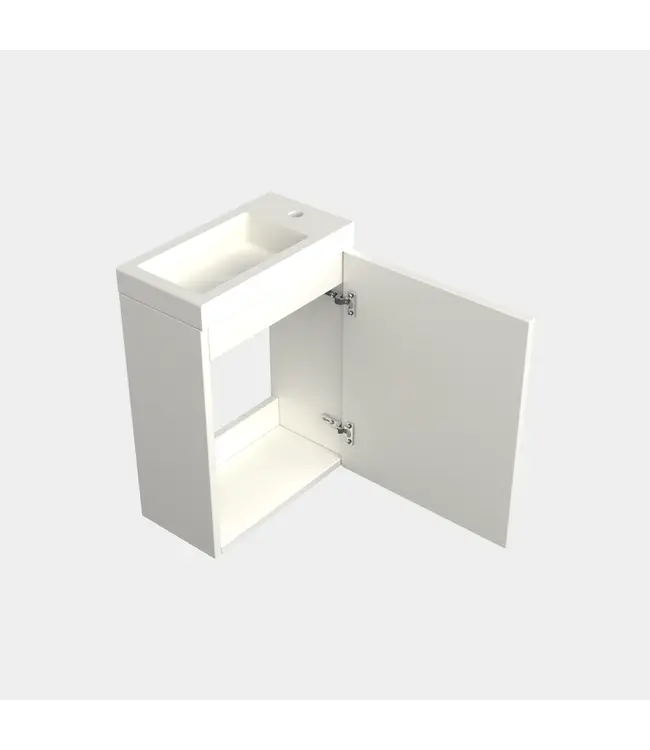Toiletmeubel Lepor Mat Wit 36x50cm