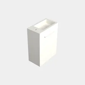 Toiletmeubel Lepor Mat Wit 36x50cm