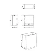 Toiletmeubel Lepor Mat Wit 36x50cm