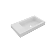 Fontein Mat Wit DutchLine Atlanta 40x22cm zonder kraangat L/R