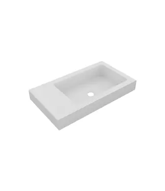 DutchLine Fontein Mat Wit DutchLine Atlanta 40x22cm zonder kraangat L/R