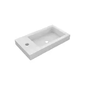 Fontein Glans Wit DutchLine Atlanta 40x22cm met kraangat L/R