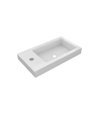 DutchLine Fontein Glans Wit DutchLine Atlanta 40x22cm met kraangat L/R