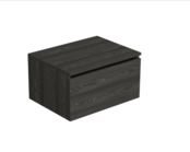 Badkamermeubel met Topblad Lumiere Zwart Eiken 60cm MDF 1 sofclose lade