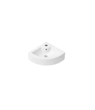 DutchLine Toiletfontein Corner Glans Wit Hoekfontein 33x13cm met kraangat - Keramiek
