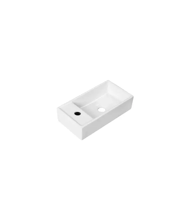 Toiletfontein Crea XXL Glans Wit Links 41x22x10cm