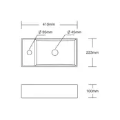 Toiletfontein Crea XXL Glans Wit Links 41x22x10cm