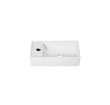 Toiletfontein Crea XXL Glans Wit Links 41x22x10cm