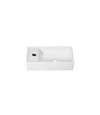 DutchLine Toiletfontein Crea XXL Glans Wit Links 41x22x10cm