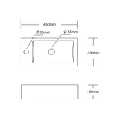 Toiletfontein Crea XXL Glans Wit Rechts 41x22x10cm