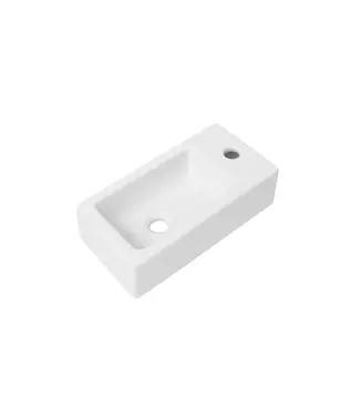 DutchLine Toiletfontein Crea Mini Glans Wit Rechts 36x18x9cm