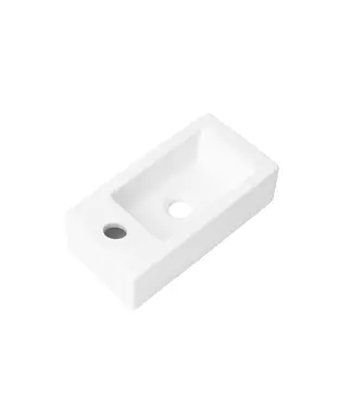 DutchLine Toiletfontein Crea Mini Glans Wit Links 36x18x9cm