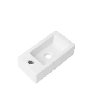 DutchLine Toiletfontein Crea Mini Mat Wit Links 36x18x9cm