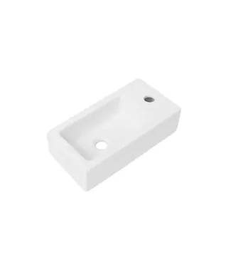 DutchLine Toiletfontein Crea Mini Mat Wit Rechts 36x18x9cm